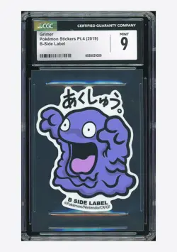 Pokemon CGC 9 Grimer B-Side Label 2019 Pokemon Stickers Pt.4 Japanese - Image 1