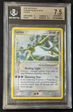 2005 POKEMON EX DEOXYS GOLD STAR #105 LATIAS-HOLO BGS 7.5 NM+ - Image 1