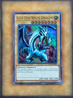 Yugioh Blue-Eyes White Dragon LCKC-EN001 Ultra Rare LOB Art NM - Image 1