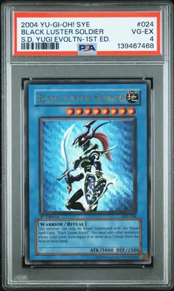 2004 YU-GI-OH! SYE STARTER DECK YUGI EVOLUTION 1ST ED BLACK LUSTER SOLDIER PSA 4 - Image 1