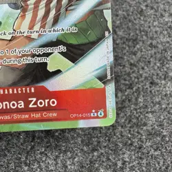 Roronoa Zoro OP14-015 Rare Alternate Art Azure Sea's Seven One Piece English - Image 4