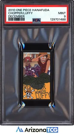 One Piece 2010 Chopper/Luffy December One Piece Hanafuda PSA 9 - Image 1