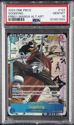 2024 ONE PIECE PRB01-MANGA ALTERNATE ART#122 SOGEKING PSA 10 - Image 1
