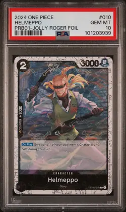 2024 ONE PIECE PRB01-JOLLY ROGER FOIL #010 HELMEPPO PSA 10 - Image 1