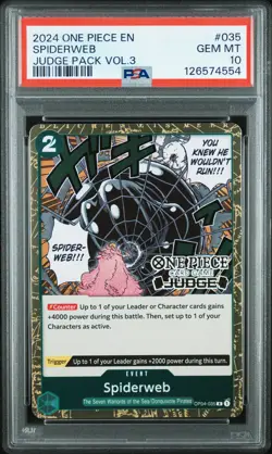 2024 ONE PIECE JUDGE PACK VOLUME 3 #035 SPIDERWEB PSA 10 - Image 1