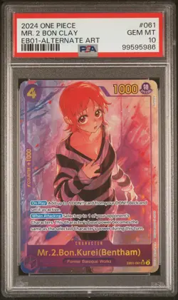 2024 ONE PIECE EB01 MEMORIAL COLLECTION #061 MR. 2 BON CLAY PSA 10 - Image 1