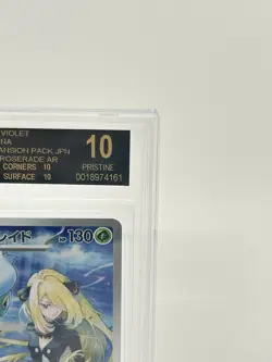 BGS 10 BLACK LABEL Pokemon Card Japanese Cynthia's Roserade Art Rare 065/063 AR - Image 3