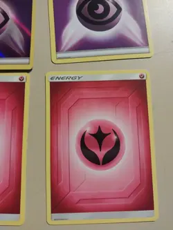 5 pokemon cards- 2 pink energy & 3 purple energy - Image 2