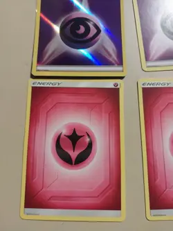 5 pokemon cards- 2 pink energy & 3 purple energy - Image 3