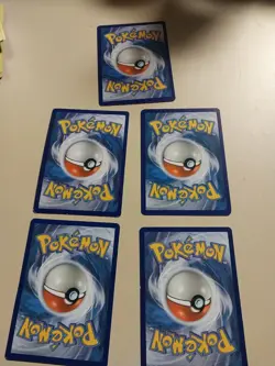 5 pokemon cards- 2 pink energy & 3 purple energy - Image 5