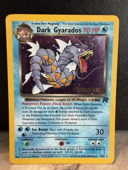 Pokemon TCG Dark Gyarados Holo Rare Card 8/82 Prerelease NM - Image 1