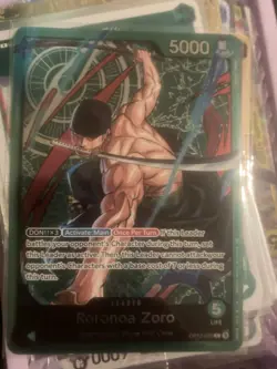 OP12-020 Roronoa Zoro : Leader Foil English One Piece TCG Card - Image 1