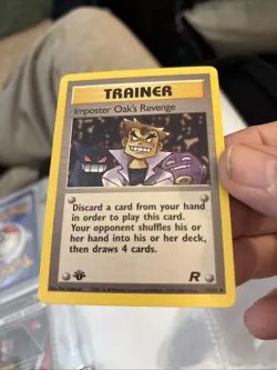 Imposter Oak's Revenge 76/82- 1st Edition Team Rocket Set Pokemon TCG Card G106 - Image 1