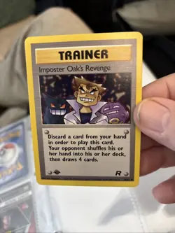 Imposter Oak's Revenge 76/82- 1st Edition Team Rocket Set Pokemon TCG Card G106 - Image 2