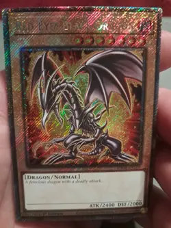 Yu-Gi-Oh! TCG Red-Eyes Black Dragon 4th Art Platinum Secret Rare Card RA04-EN109 - Image 1