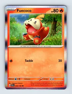 Fuecoco SV02: Paldea Evolved Holo Common 034/193 NM/LP Pokemon Cards - Image 1