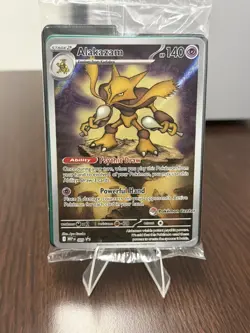 Pokemon TCG Alakazam 009 POKEMON CENTER STAMPED Mega Evolution Promo Card Sealed - Image 1