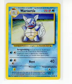 ~NL~ DUTCH Wartortle 42 Base Set Pokemon Card (g4) - Image 1
