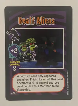 SCOOBY EXPANDABLE CARD GAME ALIEN EXPANSION SUPER RARE REALU ALIENS CARD - Image 1
