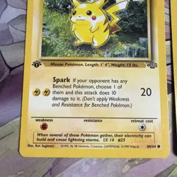 PIKACHU [2] 1st Edition 1999 Pokemon Jungle Common Card 60/64 - Image 2