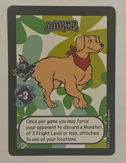 SCOOBY EXPANDABLE CARD GAME ALIEN EXPANSION SUPER RARE AMBER CHARACTER CARD - Image 1