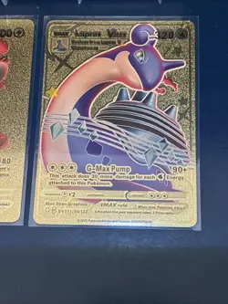 Pokemon 4 card GOLD VMAX Lot Pikachu, Lapras, Morpeko, Blatoise (ash1) - Image 4