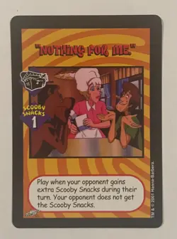 SCOOBY EXPANDABLE CARD GAME ALIEN EXPANSION SUPER RARE NOTHING FOR ME CARD - Image 1