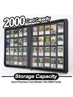 Premium Card Binder 20 Pocket - Fits 2000 Cards, 5x4 Ringless Card Album - Image 3