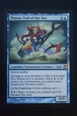 Magic The Gathering MTG THASSA, GOD OF THE SEA Theros LP Lightly Played - Image 1