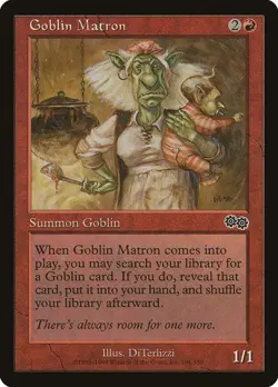 2x Goblin Matron Urza's Saga HP MTG - Image 1