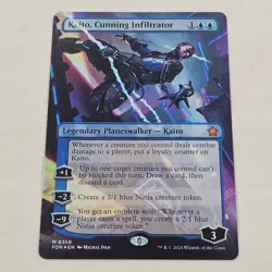 MTG Kaito, Cunning Infiltrator FDN 0358 Mythic EN 2024 Borderless Foil NM - Image 1