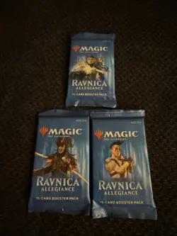 Magic: The Gathering lot of 3 packs of Ravnica Allegiance Booster Packs 630509673155 - Image 1