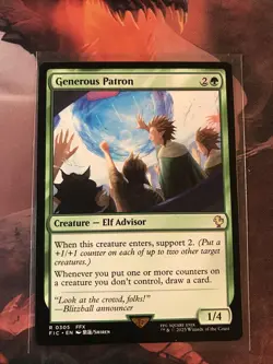 MTG Generous Patron Final Fantasy FIN FIC 0305 Rare NM - Image 1