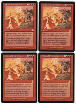 Wake of Destruction x4 4x 1999 Urza's Destiny PLAYSET Red Sorcery MTG SP-NM AZ3 - Image 1