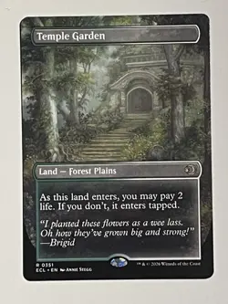 Temple Garden - (Borderless) - Rare - MTG - Lorwyn Eclipsed Magic the Gathering - Image 1