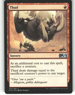 Thud - Core Set 2019 - MTG - Uncommon - #163 - NM - Image 1