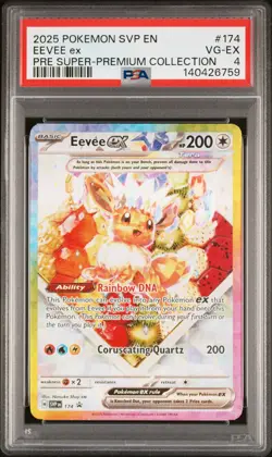 2025 POKEMON PRISMATIC EVOLUTIONS SUPER-PREMIUM COLLECTION EEVEE EX PSA 4 - Image 1