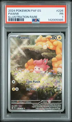 2024 POKEMON SPANISH PAF ES-PALDEAN FATES ILLUSTRATION RARE #226 PAWMI PSA 1 - Image 1