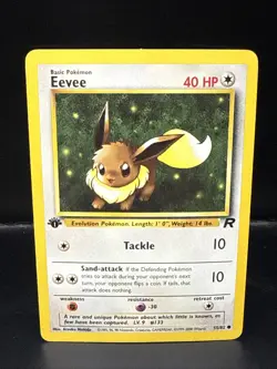 Pokemon TCG Team Rocket 1st Edition Regular Finish Eevee 55/82 C - Image 1