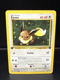 Pokemon TCG Team Rocket 1st Edition Regular Finish Eevee 55/82 C - Image 2