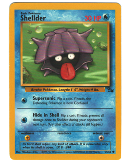 Shellder 54/62 Fossil Regular Common Pokemon TCG - Image 1