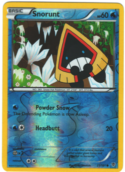Snorunt 21/101 Plasma Blast Reverse Holo Common Pokemon TCG - Image 1