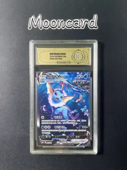 APH Gold 10 Pokemon Chinese Vaporeon VMAX Full Art 2024 CSHC 006/009 - Image 1