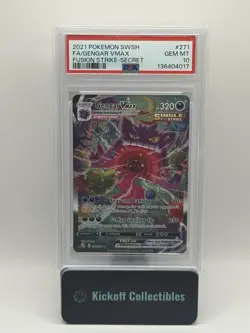 Pokemon 2021 Gengar VMAX 271/264 Alt Art Fusion Strike GEM MINT PSA 10 - Image 1