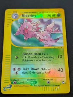 Pokemon TCG: Nidorino Aquapolis #55/147 Reverse Holo LP Condition - Image 1