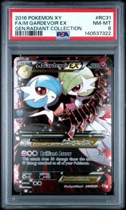 2016 POKEMON XY GENERATIONS RADIANT COLL #RC31 FULL ART/M GARDEVOIR EX PSA 8 - Image 1