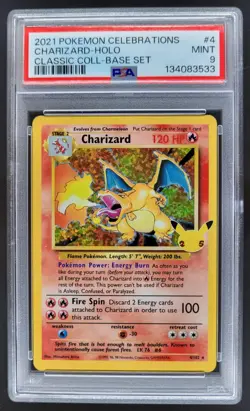 2021 Pokemon Celebrations Charizard Classic Collection Holo PSA 9 NE - Image 1