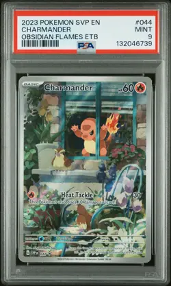 2023 POKEMON SVP EN-SV OBSIDIAN FLAMES ETB PROMO #044 CHARMANDER PSA 9 - Image 1