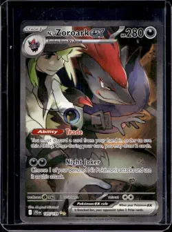 2025 Pokemon SV Journey Together JTG EN N's Zoroark ex #185/159 Damaged - Image 1