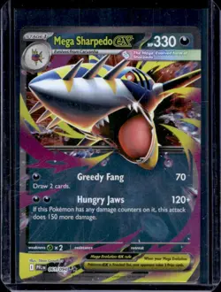 2025 Pokemon Phantasmal Flames Mega Sharpedo ex Double Rare #061/094 - Image 1